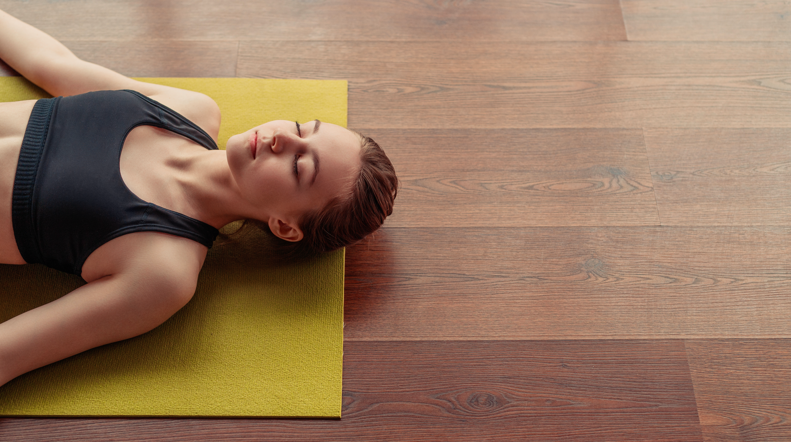 a woman breathing to reduce anxiety